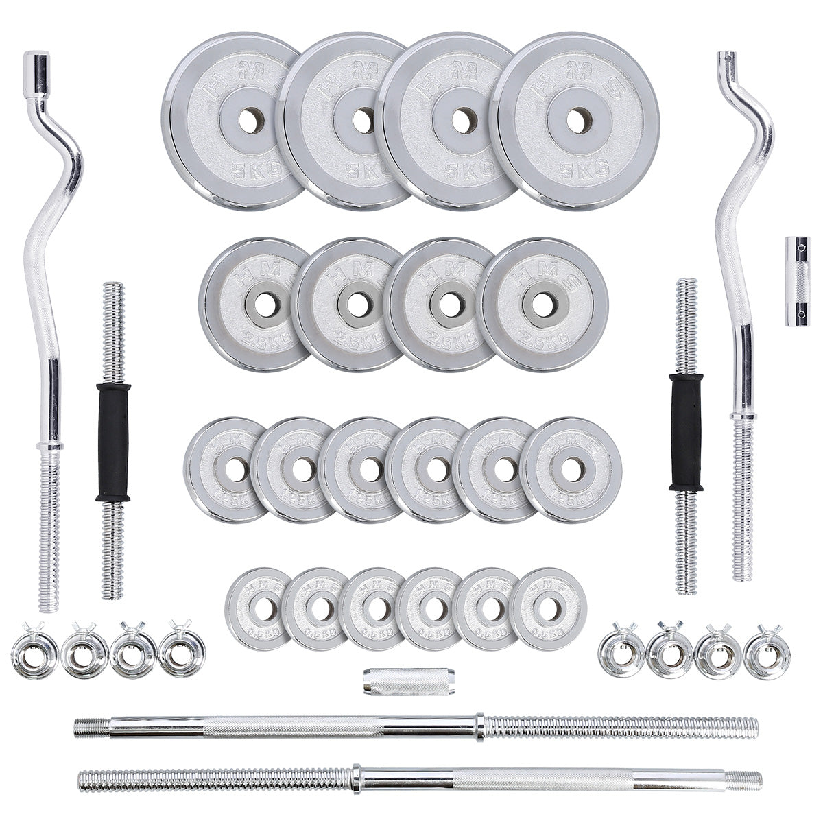 HMS Verstelbare Halter en Dumbbell Set met Opbergkoffer - 55 kg - Aanzicht