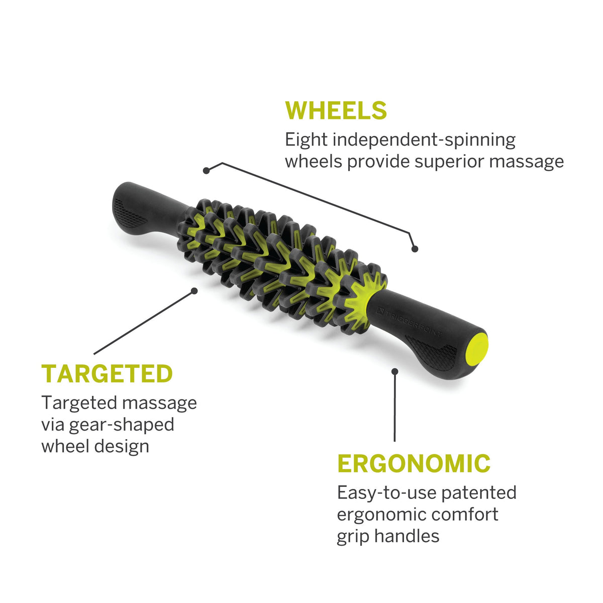 TriggerPoint STK Target - Fasciarol - Zwart/Lime - Aanzicht