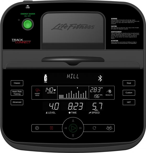 Life Fitness E1 Track Connect Crosstrainer - Aanzicht