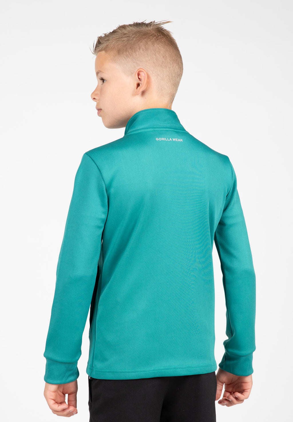 Gorilla Wear Vernon Kids Trainingsjas - Groen/Blauw - Aanzicht