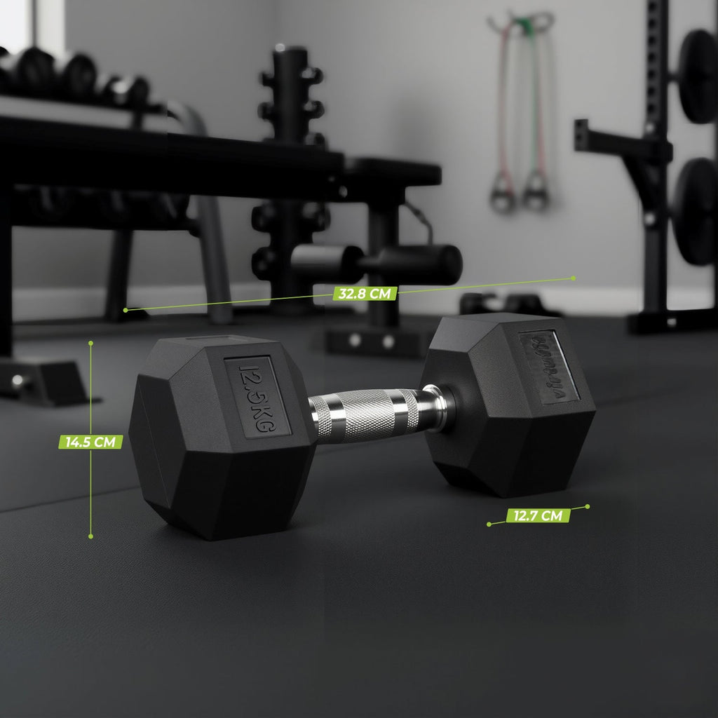 VirtuFit Hexa Dumbbell Pro Set - 2 x 12,5 kg - Aanzicht