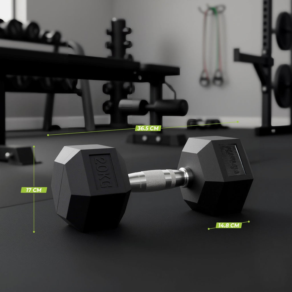 VirtuFit Hexa Dumbbell Pro Set - 2 x 20 kg - Aanzicht