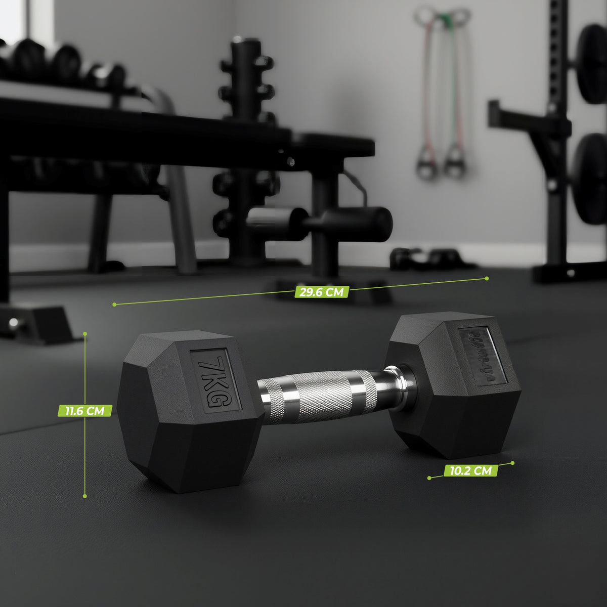 VirtuFit Hexa Dumbbell Pro - 7 kg - Per Stuk - Tweedekans
