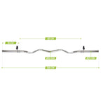 VirtuFit Curlstang - EZ Halterstang - 120 cm - Veerclip - 30 mm - Aanzicht