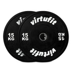 VirtuFit Bumper Plate - Olympische Halterschijf van Rubber - 50 mm - set 2 x 15 kg - Aanzicht