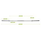 VirtuFit Olympische Halterstang - 50 mm - 200 cm - Aanzicht
