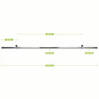 VirtuFit Halterstang - 200 cm - Veerclipsluiting - 30 mm - Tweedekans - Aanzicht
