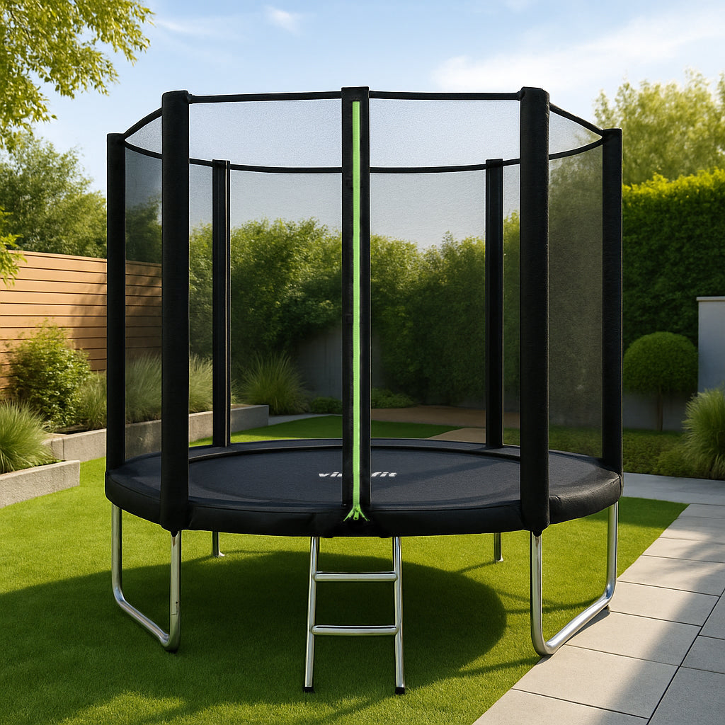 VirtuFit Trampoline met Veiligheidsnet - Zwart - 183 cm - Aanzicht