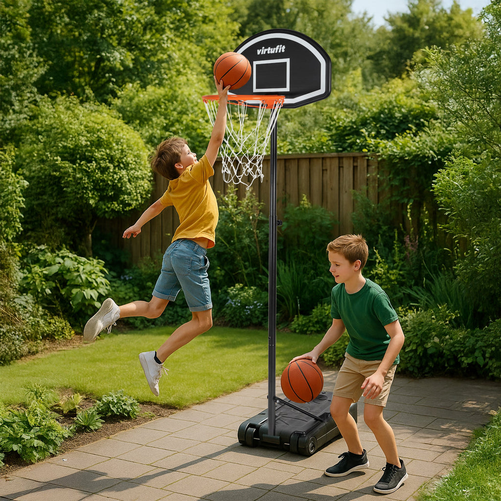 VirtuFit Verstelbare Basketbalpaal - 170 tot 215 cm - 2ekans - Aanzicht