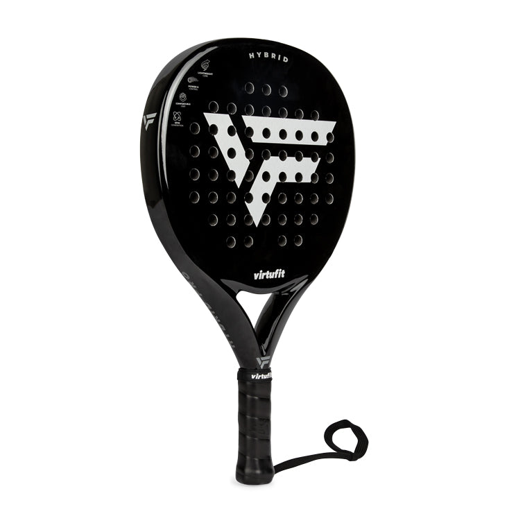 VirtuFit Hybrid Padel Set - Zwart - Silver - Aanzicht