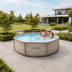 VirtuFit Rond Zwembad - Ø305 x 76 cm - Beige - Aanzicht