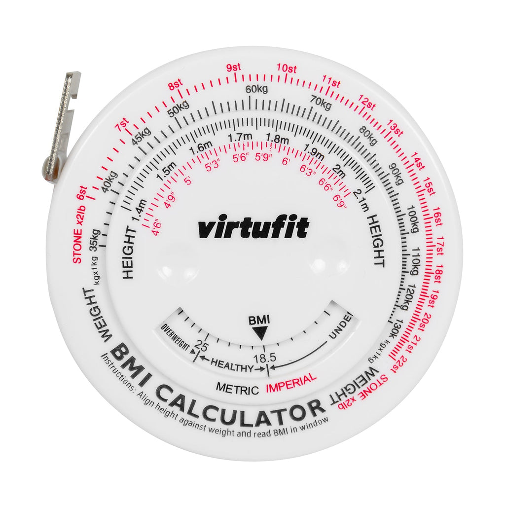 VirtuFit Omtrekmeter - Meetlint met BMI Calculator - 150 cm - Aanzicht