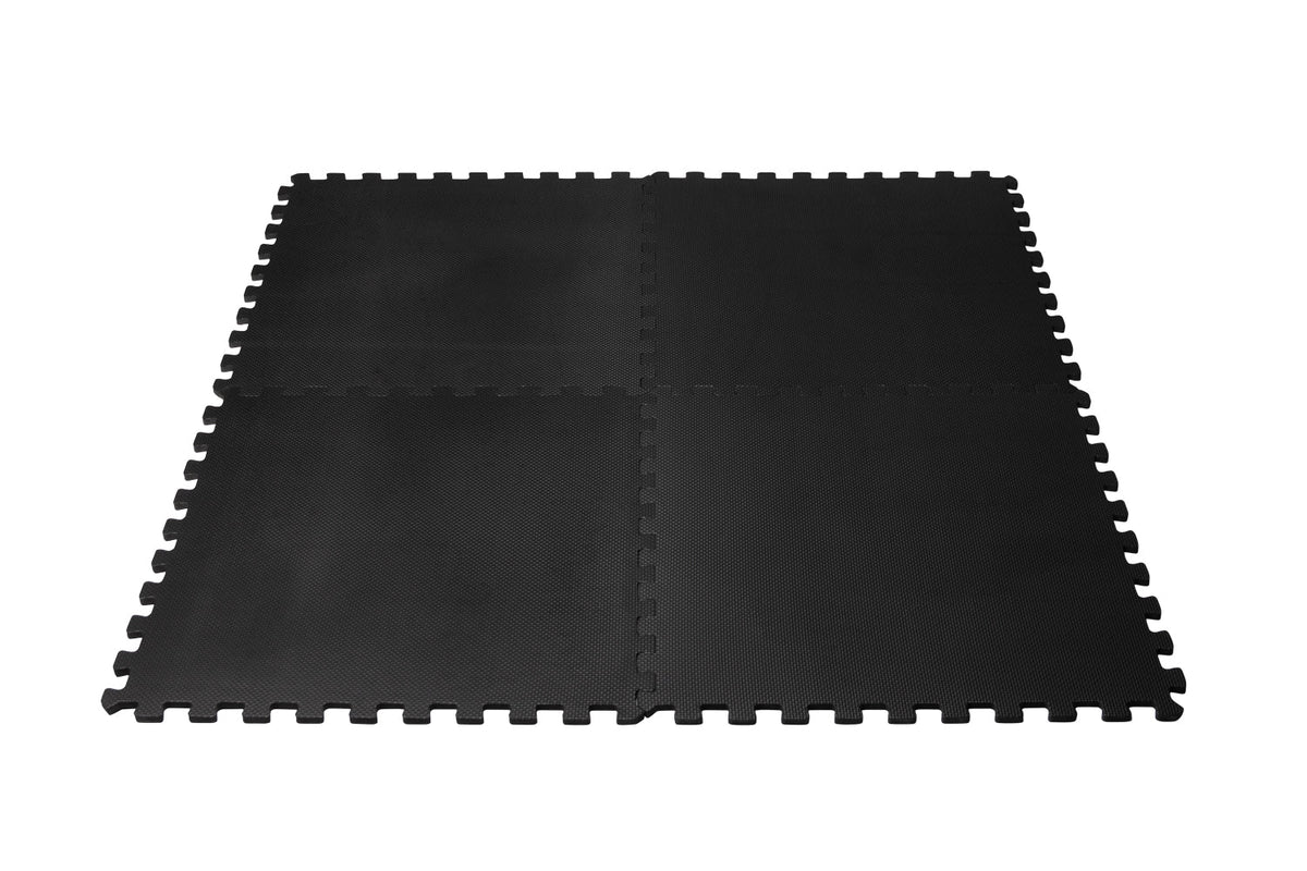 VirtuFit Fitness Puzzelmat – 4-delige Vloermat – 120×120 cm – Zwart - Aanzicht