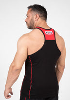 Gorilla Wear Wallace Tank Top - Zwart/Rood - Aanzicht
