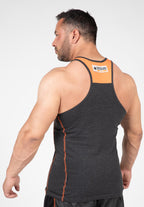 Gorilla Wear Wallace Tank Top - Grijs/Oranje - Aanzicht