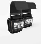 Gorilla Wear Weight Lifting Hooks - Zwart/Wit - Aanzicht