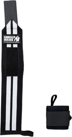 Gorilla Wear Wrist Wraps Pro - Zwart/Wit - Aanzicht