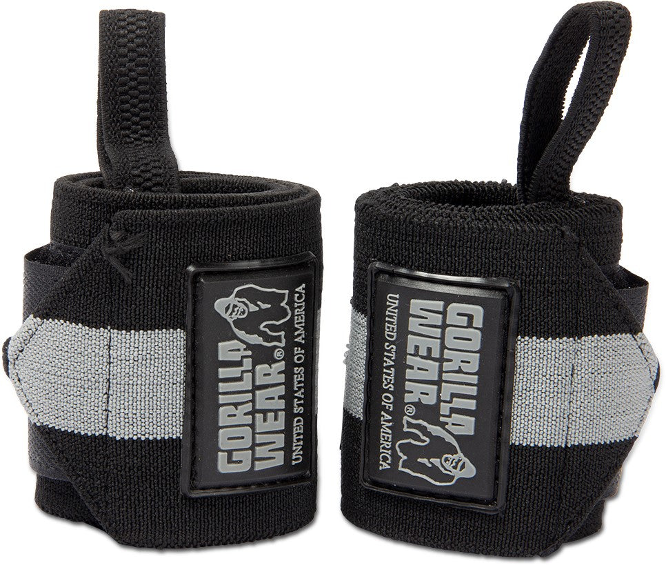 Gorilla Wear Wrist Wraps Ultra - Zwart/Grijs - Aanzicht