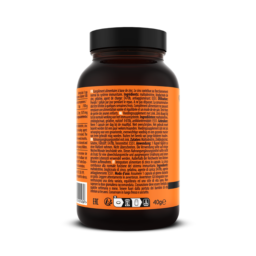 QNT Zinc - Zink - 100 Capsules - Aanzicht