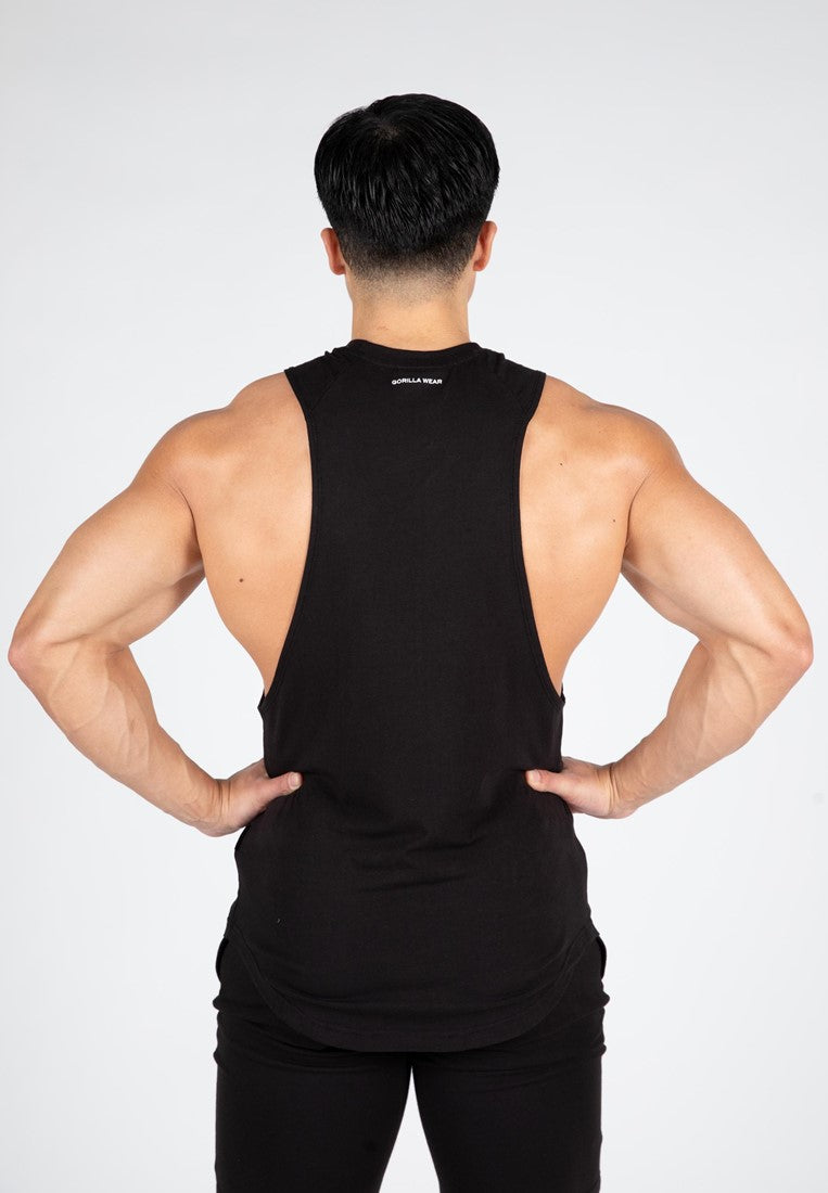 Gorilla Wear Milo Drop Armhole Tank Top - Zwart - Aanzicht