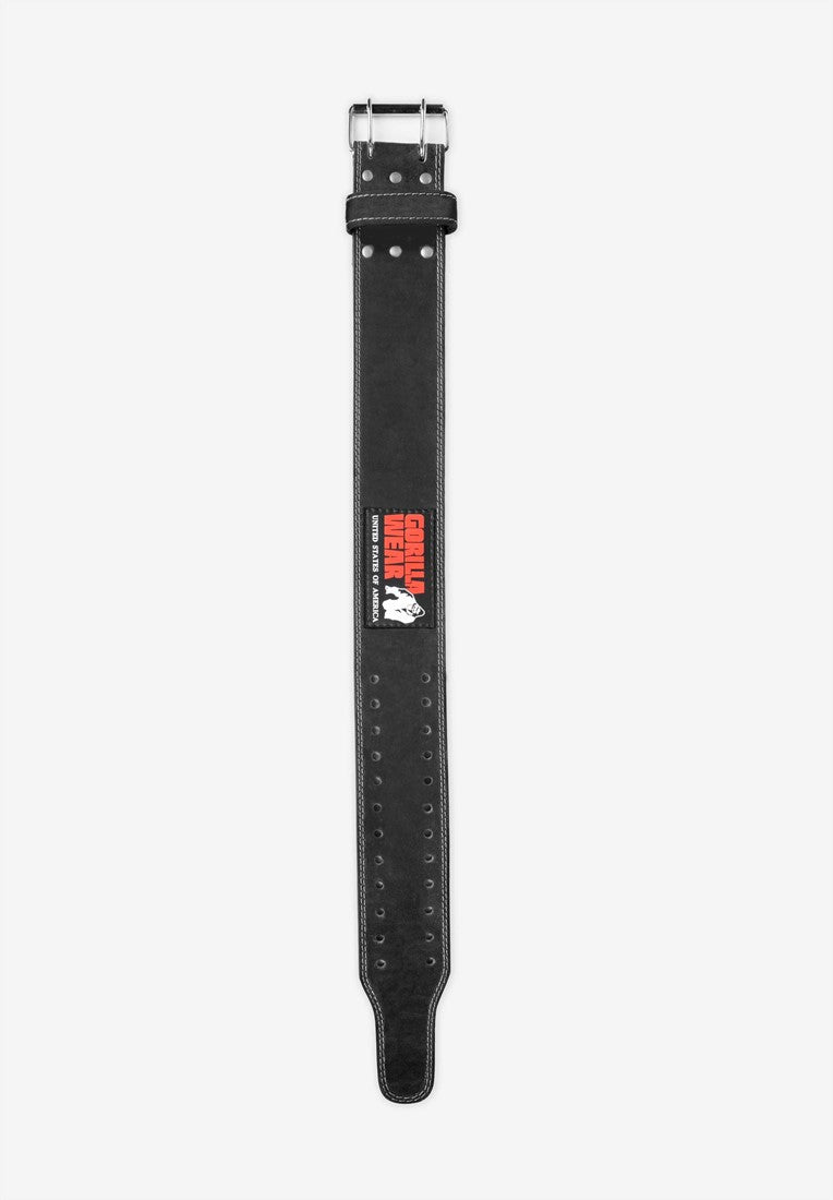 Gorilla Wear Halterriem - 4 Inch Leren Lifting Belt - Zwart - Aanzicht