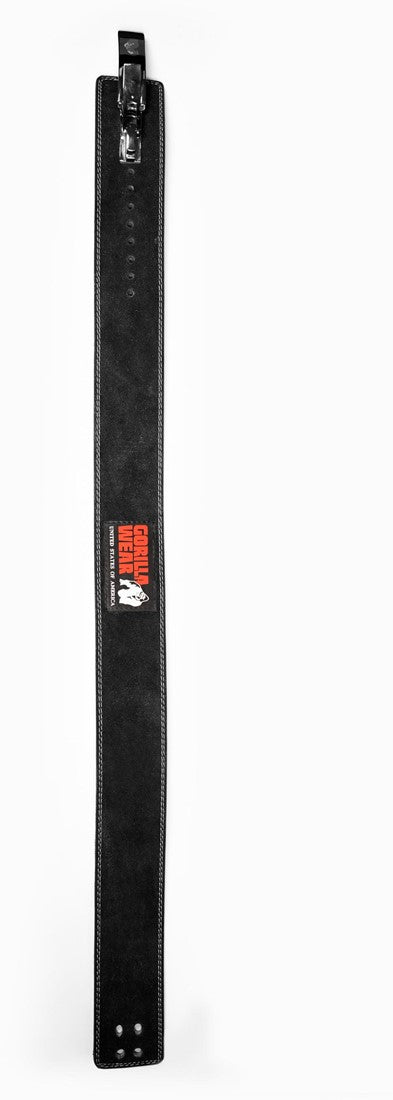 Gorilla Wear Halterriem - 4 Inch Leren Lever Lifting Belt - Zwart - Aanzicht