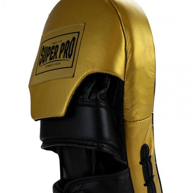 Super Pro Combat Gear Lederen Handpads - Extra lang - Zwart / Goud - Afbeelding 5