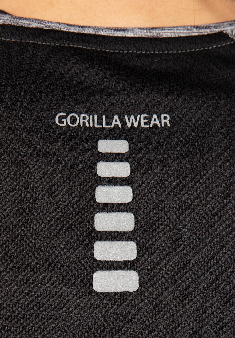 Gorilla Wear Monetta Performance T-Shirt - Grijs Gemeleerd/Zwart - Afbeelding 6