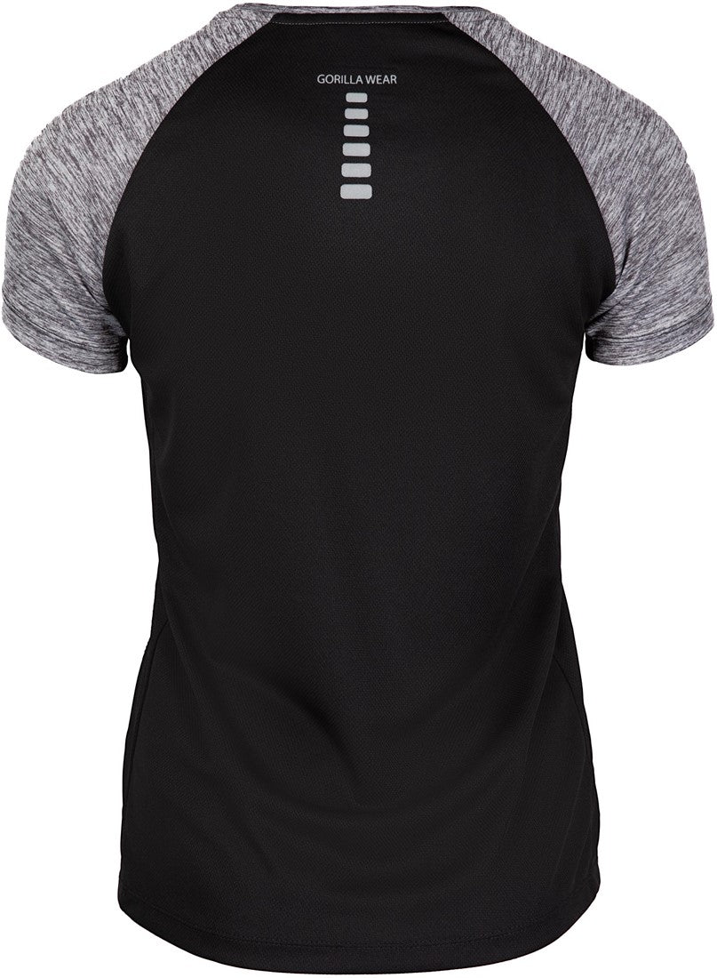 Gorilla Wear Monetta Performance T-Shirt - Grijs Gemeleerd/Zwart - Afbeelding 8