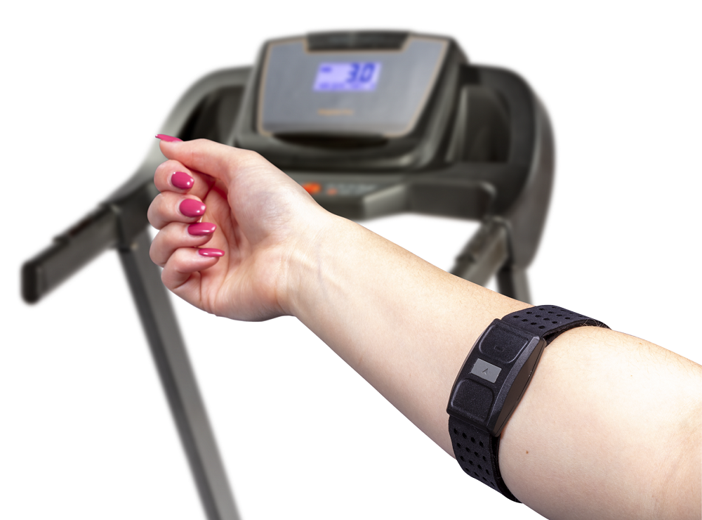 Flow Fitness Bluetooth Hartslag Armband - In gebruik