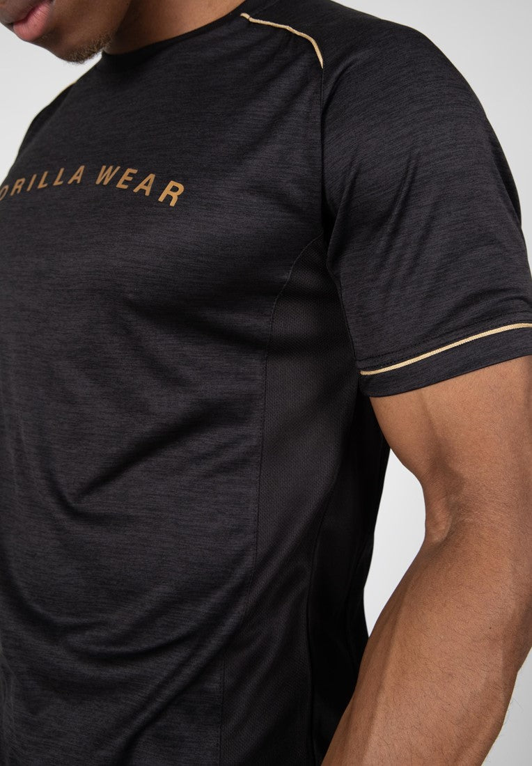 Gorilla Wear Fremont T-shirt - Zwart/Goud - Afbeelding 5