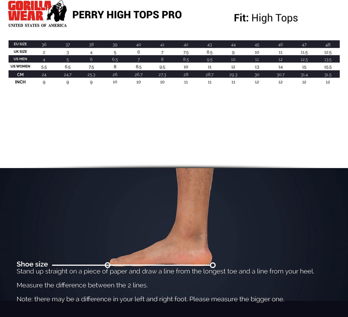 Gorilla Wear Perry High Tops Pro - Wit - Afbeelding 13