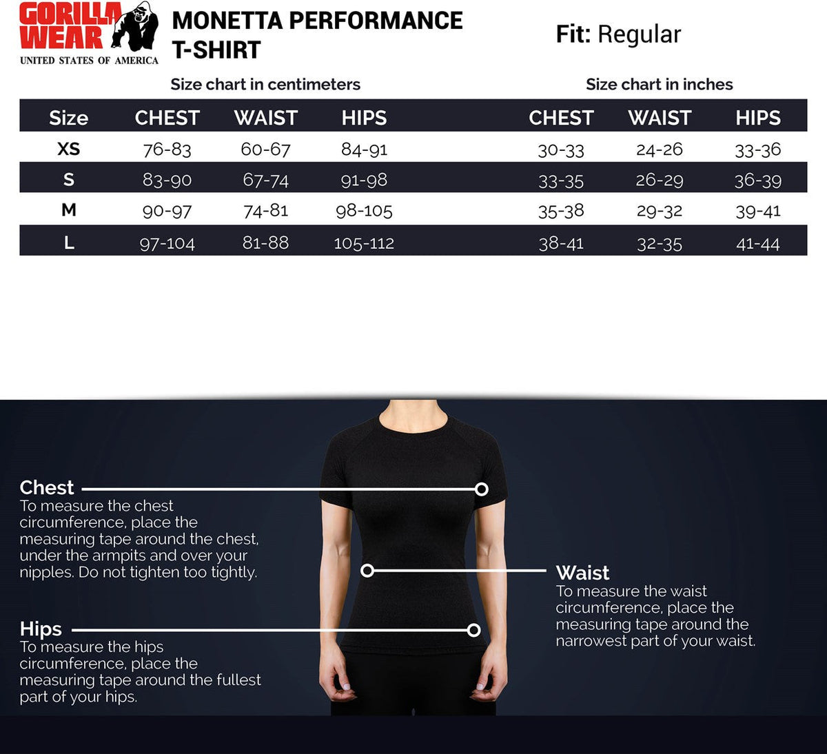 Gorilla Wear Monetta Performance T-Shirt - Grijs Gemeleerd/Zwart - Afbeelding 9