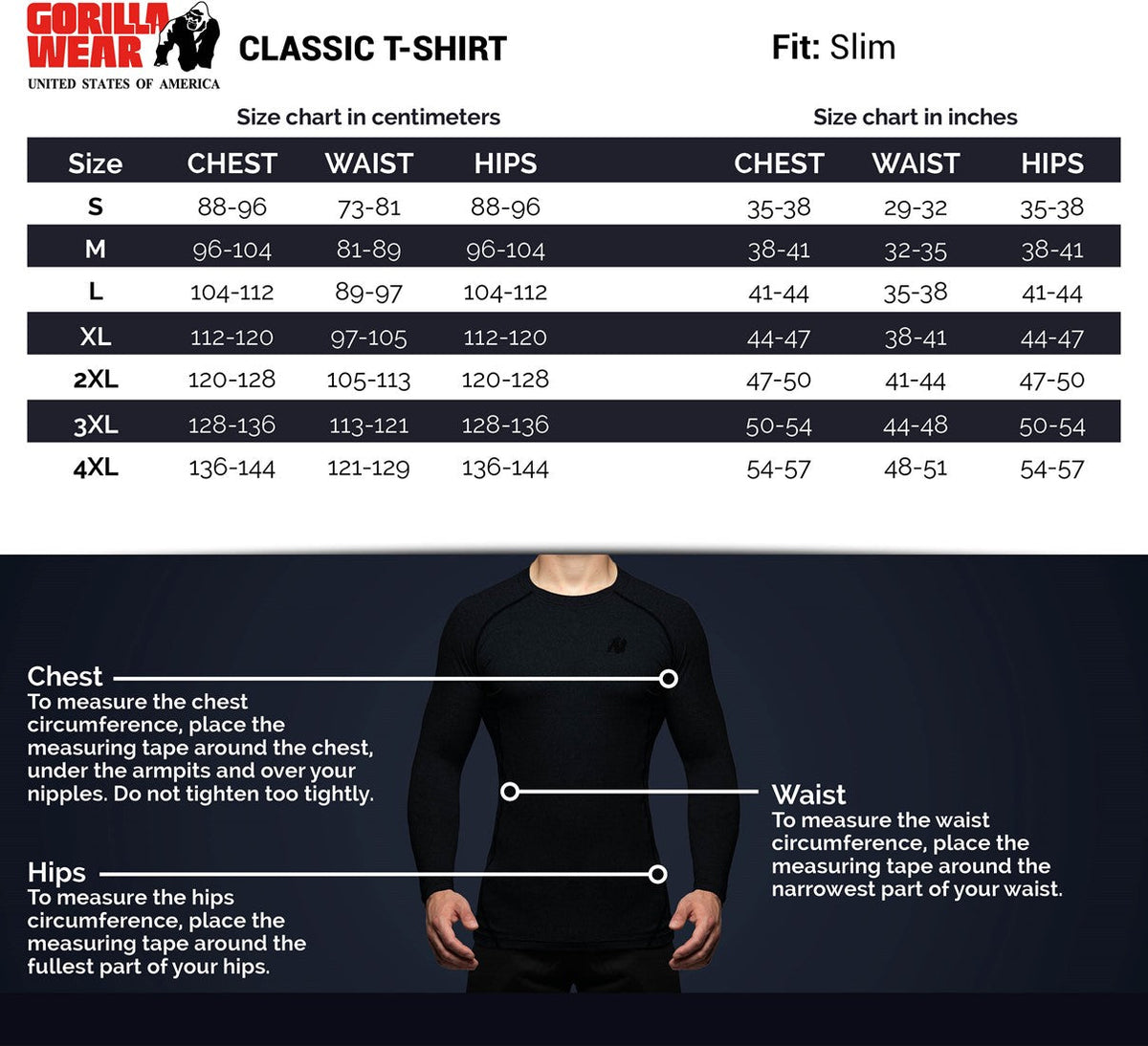 Gorilla Wear Classic T-shirt - Zwart/Goud - Afbeelding 8