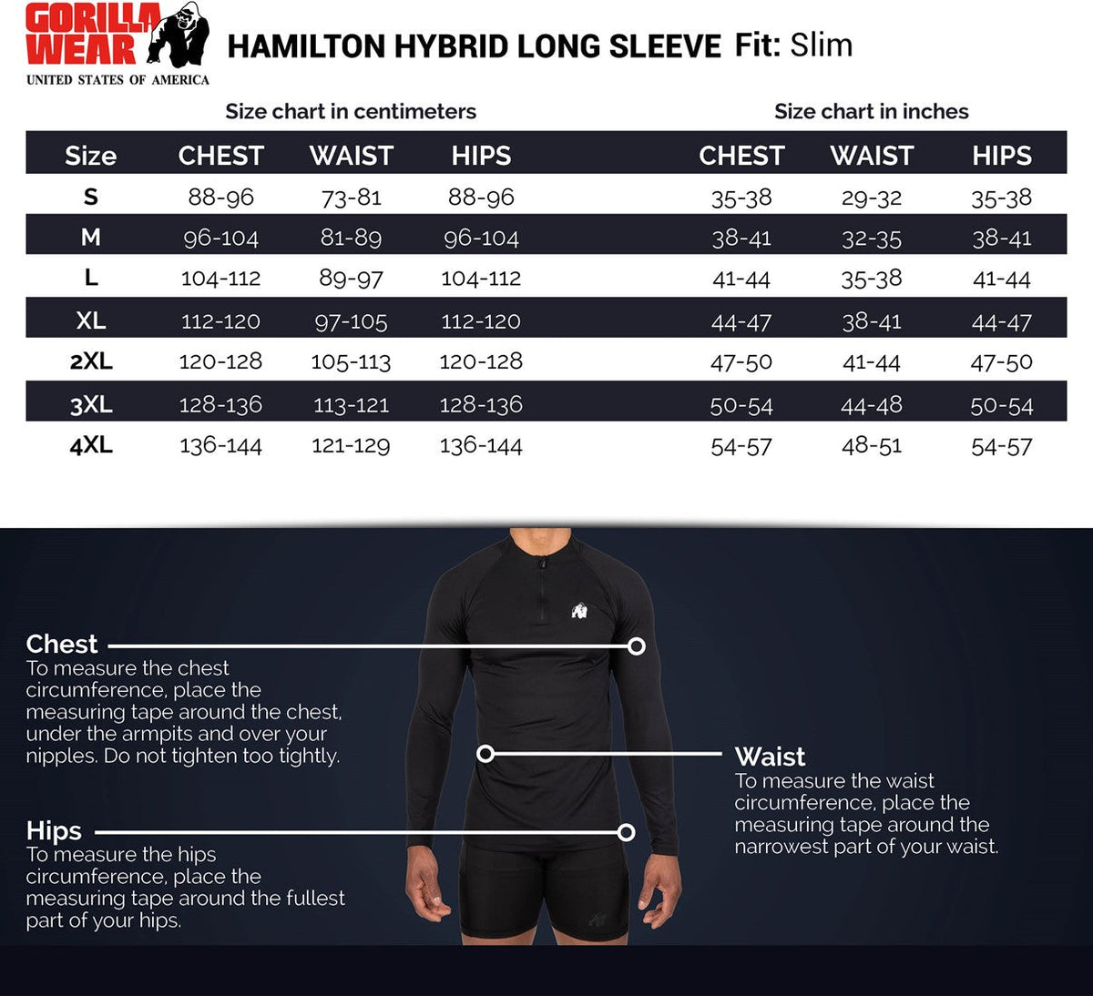 Gorilla Wear Hamilton Hybrid Longsleeve - Zwart - Afbeelding 9
