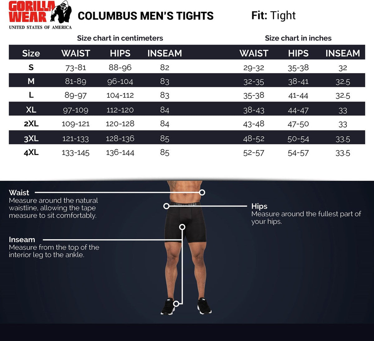 Gorilla Wear Columbus Tights - Zwart - Afbeelding 6