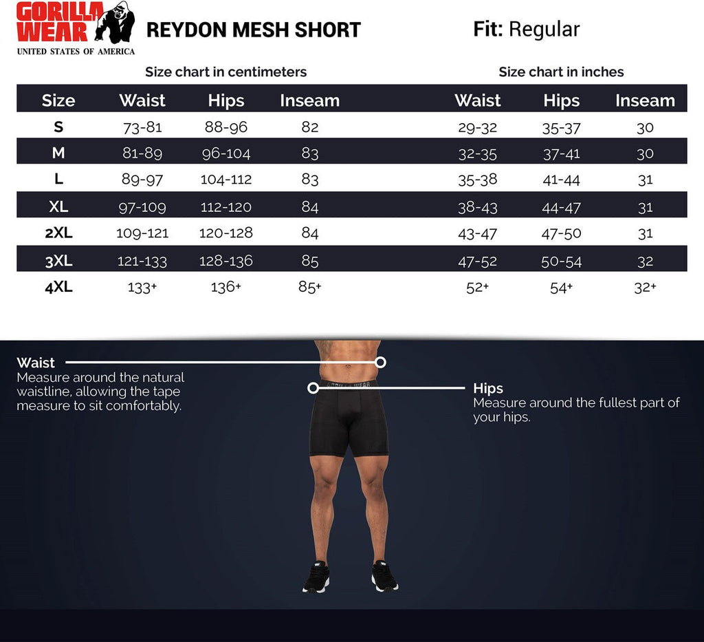 Gorilla Wear Reydon Mesh Shorts 2.0 - Zwart - Afbeelding 6