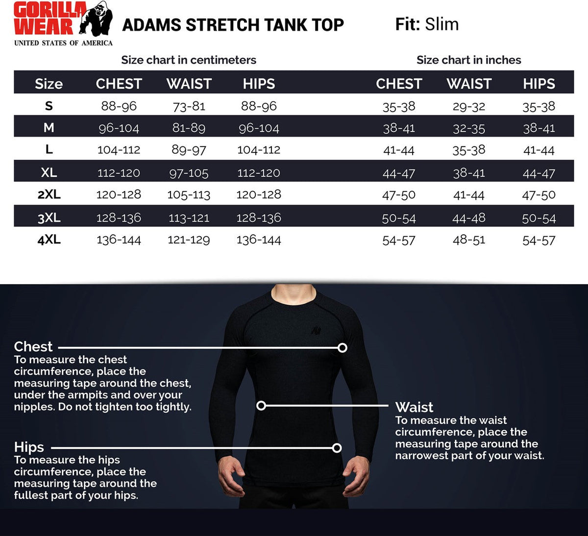 Gorilla Wear Adams Stretch Tank Top - Zwart - Afbeelding 8