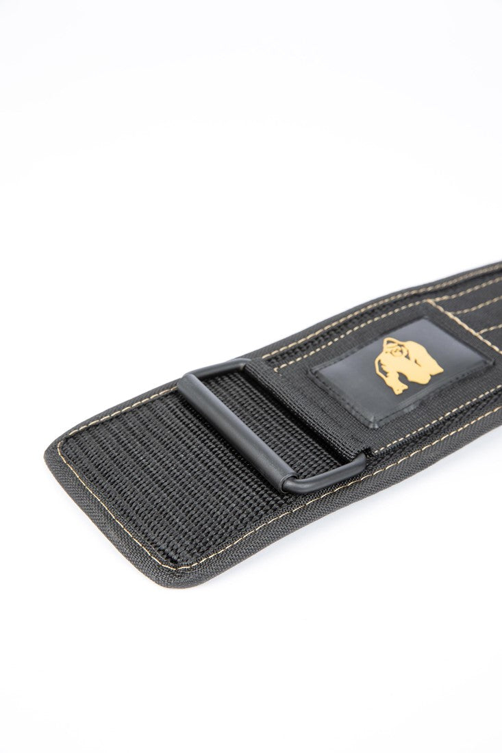 Gorilla Wear Halterriem - 4 Inch Nylon Lifting Belt - Zwart/Goud - Afbeelding 5