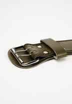 Gorilla Wear Halterriem - 4 Inch Padded Leren Lifting Belt - Legergroen - In gebruik