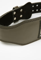 Gorilla Wear Halterriem - 4 Inch Padded Leren Lifting Belt - Legergroen - Afbeelding 5