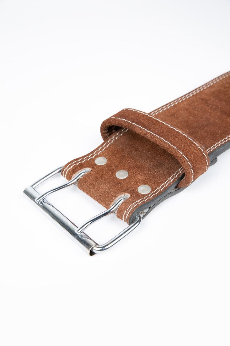 Gorilla Wear Halterriem - 4 Inch Leren Lifting Belt - Bruin - In gebruik