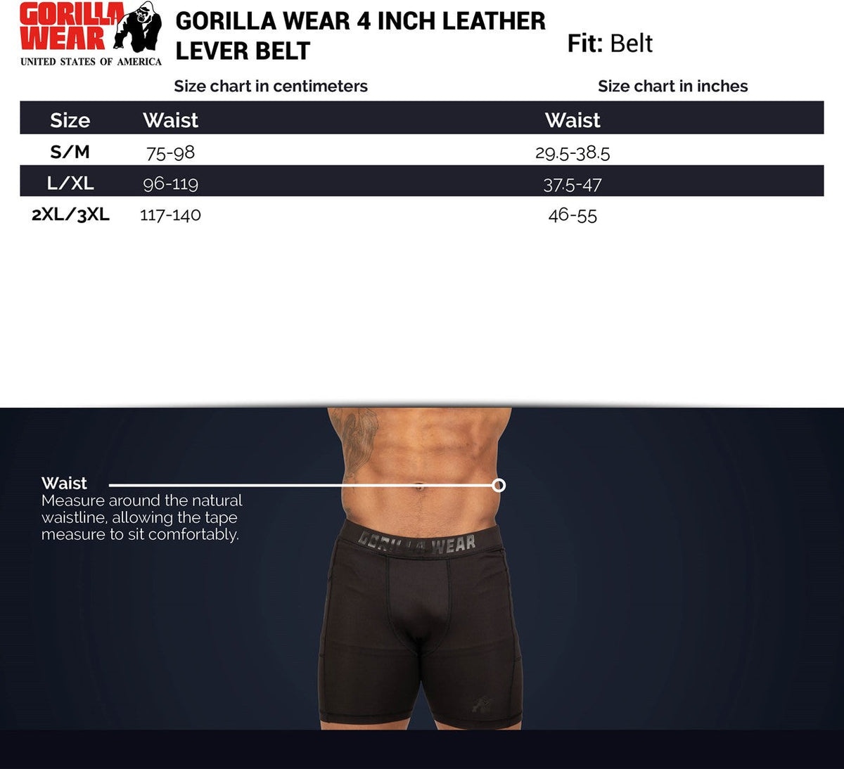 Gorilla Wear Halterriem - 4 Inch Leren Lever Lifting Belt - Bruin - Afbeelding 5