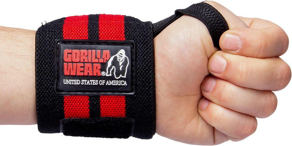 Gorilla Wear Wrist Wraps Pro - Zwart - Detailopname