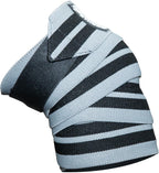 Gorilla Wear Knee Wraps - Grijs/Zwart - In gebruik
