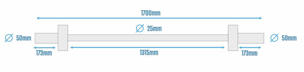 Muscle Power Olympische Halterstang - Zwart - 170 cm - In gebruik