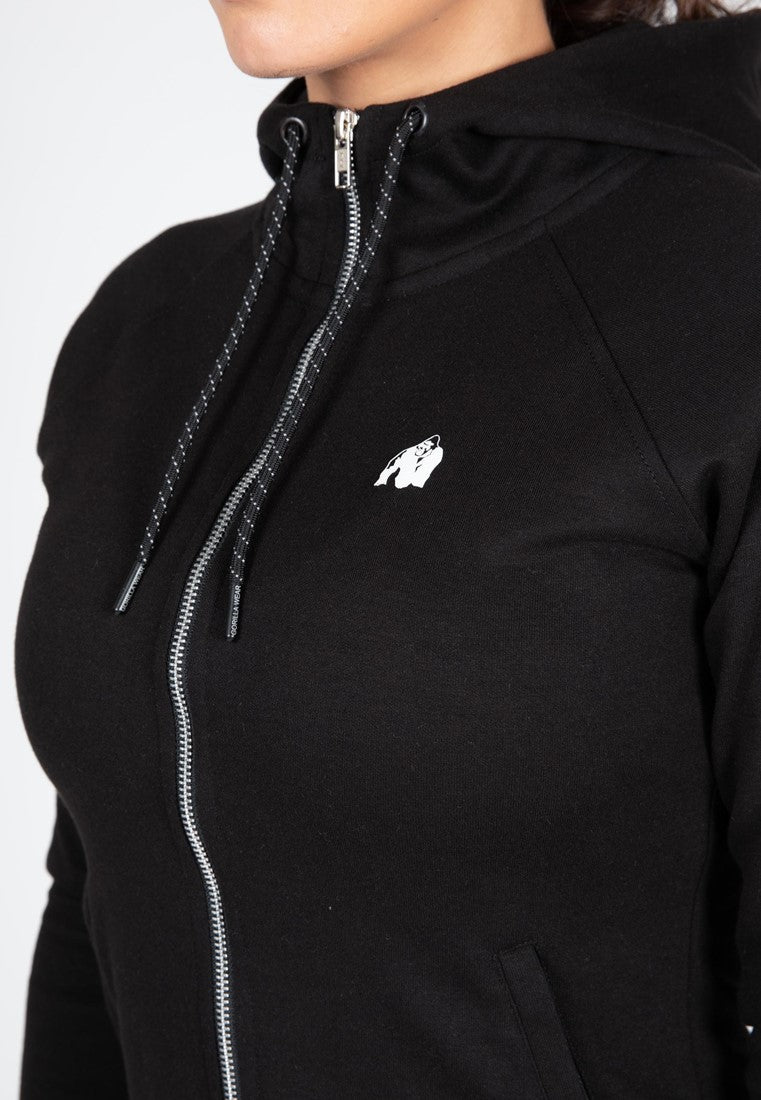 Gorilla Wear Marion Vest met Capuchon - Zwart - In gebruik