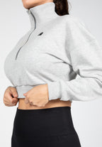 Gorilla Wear Ocala Cropped Half-Zip Sweatshirt - Grijs - In gebruik