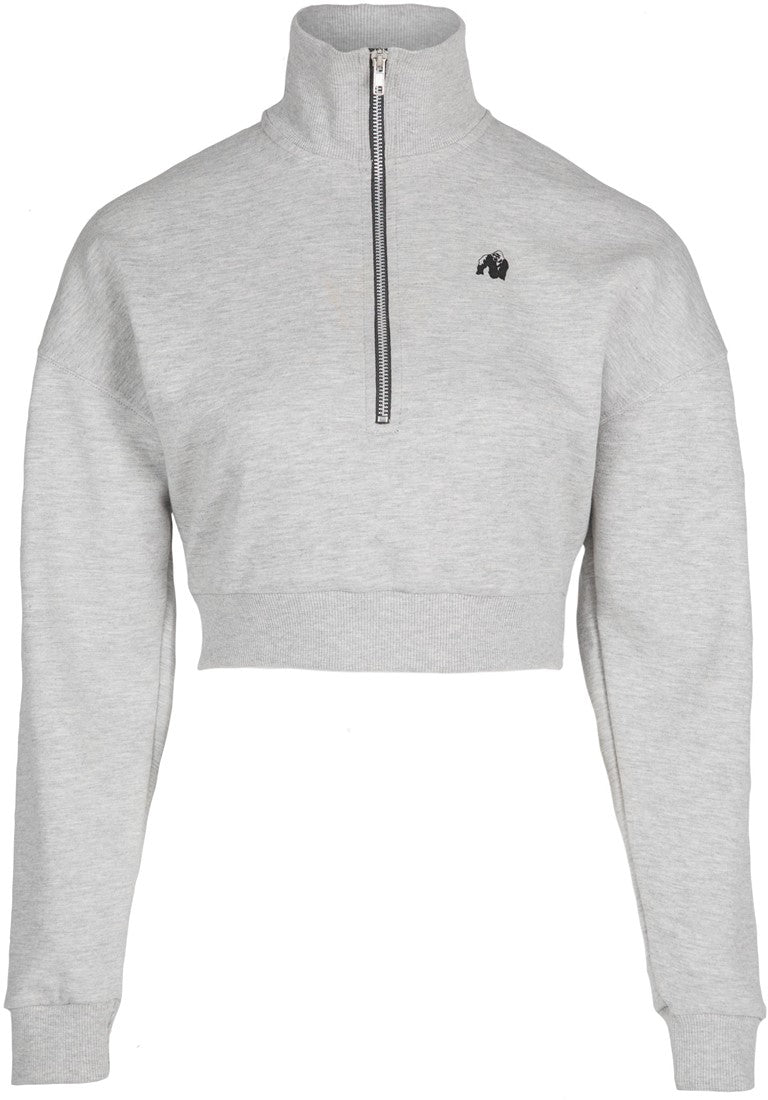 Gorilla Wear Ocala Cropped Half-Zip Sweatshirt - Grijs - Afbeelding 5