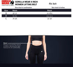 Gorilla Wear Halterriem - 4 Inch Dames Lifting Belt - Zwart - Afbeelding 6